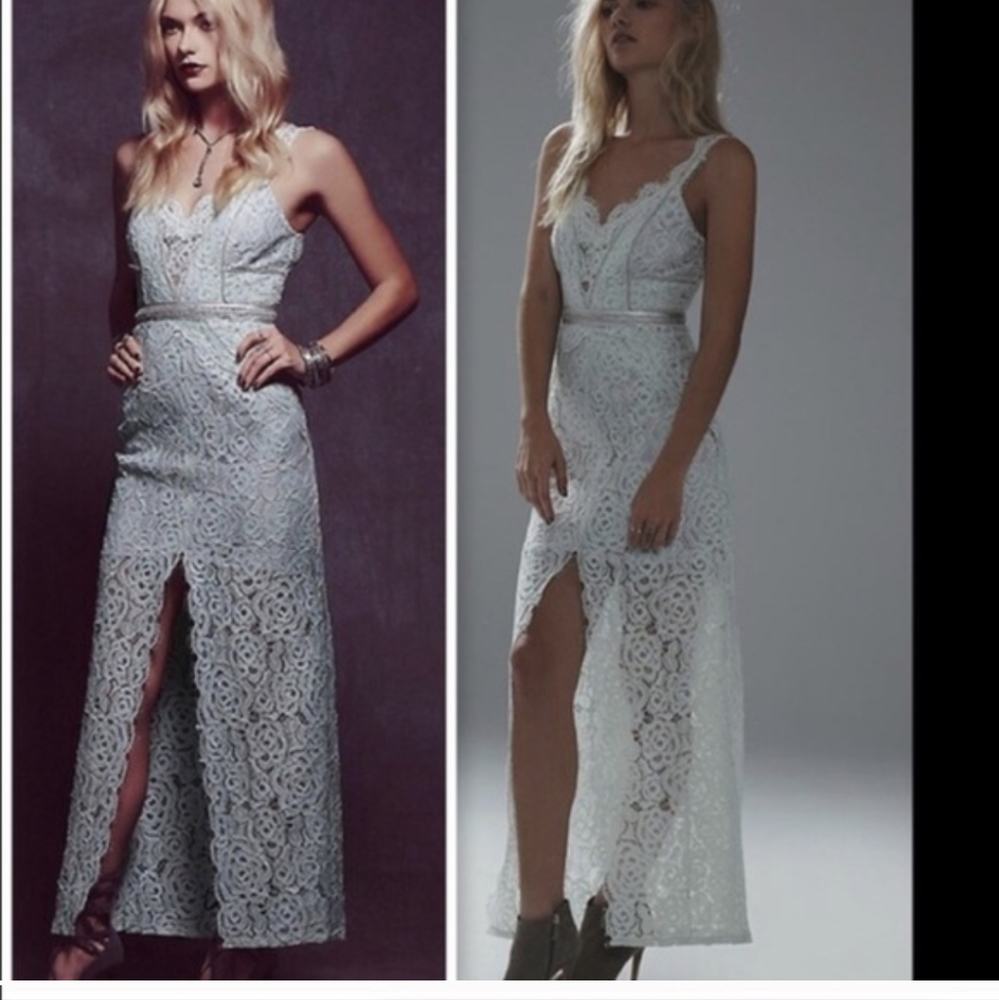 Free People Lace Evening Formal Maxi Dress 6